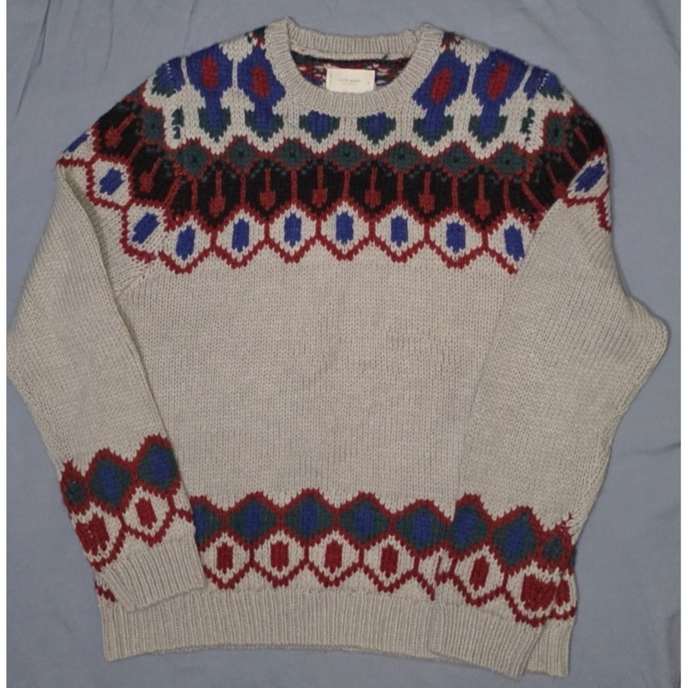 Lucky Brand Men's Fair Isle Crew-Neck Sweater - Multicolored Size XL NWOT